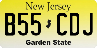 NJ license plate B55CDJ