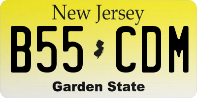 NJ license plate B55CDM