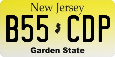 NJ license plate B55CDP