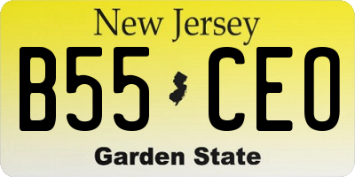 NJ license plate B55CEO