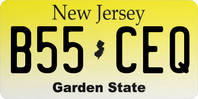 NJ license plate B55CEQ