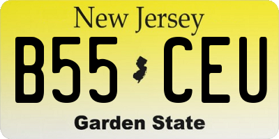 NJ license plate B55CEU