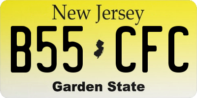 NJ license plate B55CFC