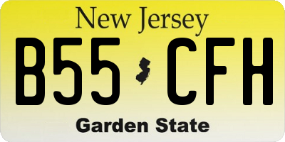NJ license plate B55CFH