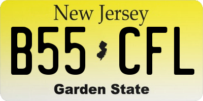 NJ license plate B55CFL