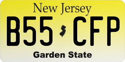 NJ license plate B55CFP