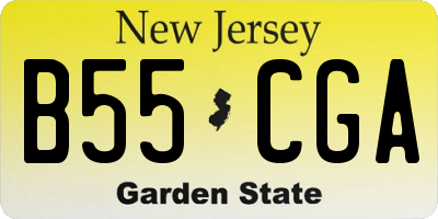NJ license plate B55CGA