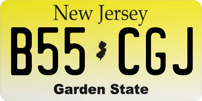 NJ license plate B55CGJ