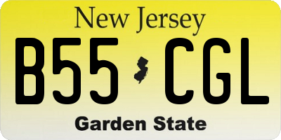 NJ license plate B55CGL