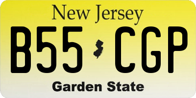 NJ license plate B55CGP