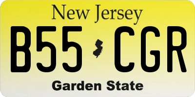 NJ license plate B55CGR