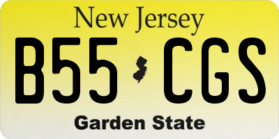 NJ license plate B55CGS