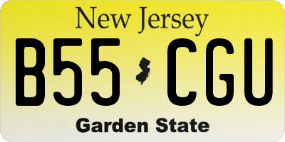 NJ license plate B55CGU