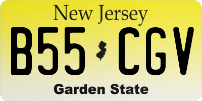 NJ license plate B55CGV