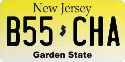 NJ license plate B55CHA