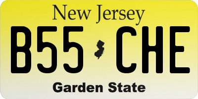 NJ license plate B55CHE