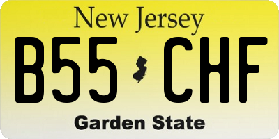 NJ license plate B55CHF