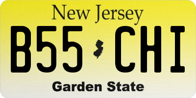 NJ license plate B55CHI