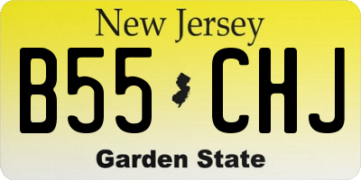 NJ license plate B55CHJ