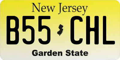 NJ license plate B55CHL