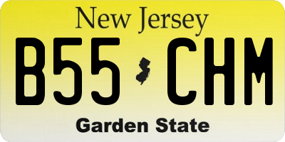 NJ license plate B55CHM