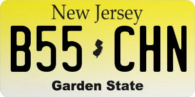 NJ license plate B55CHN