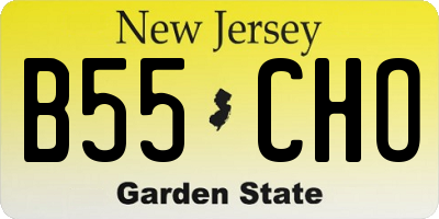 NJ license plate B55CHO