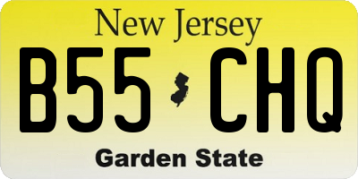 NJ license plate B55CHQ