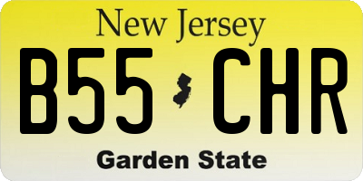 NJ license plate B55CHR