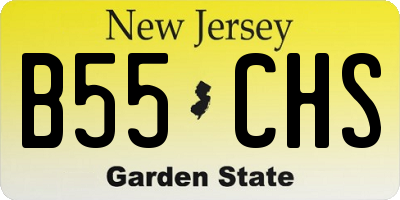 NJ license plate B55CHS