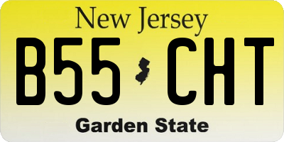 NJ license plate B55CHT