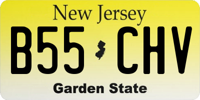 NJ license plate B55CHV