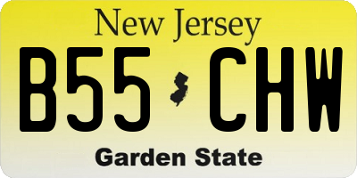 NJ license plate B55CHW