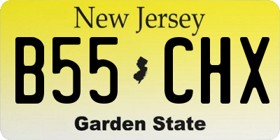 NJ license plate B55CHX