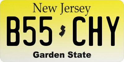 NJ license plate B55CHY