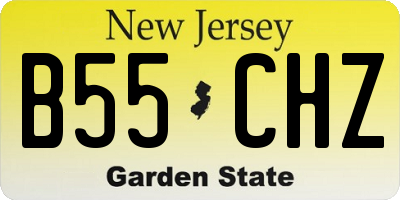 NJ license plate B55CHZ