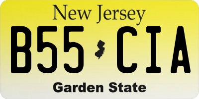 NJ license plate B55CIA