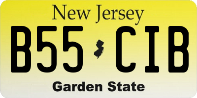 NJ license plate B55CIB