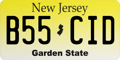 NJ license plate B55CID