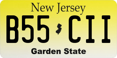 NJ license plate B55CII