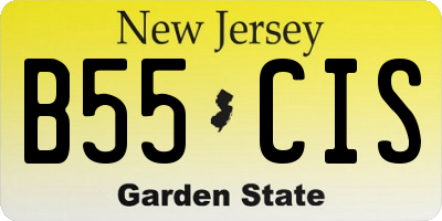NJ license plate B55CIS