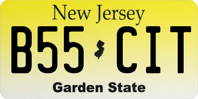 NJ license plate B55CIT