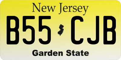 NJ license plate B55CJB