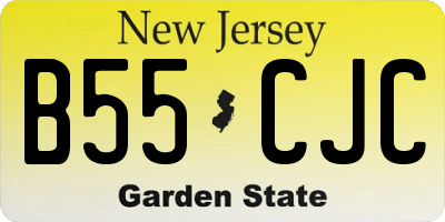 NJ license plate B55CJC