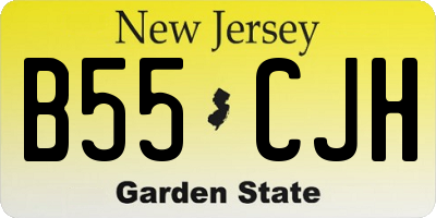 NJ license plate B55CJH