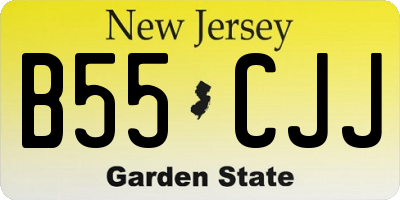 NJ license plate B55CJJ