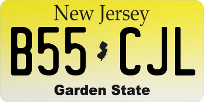 NJ license plate B55CJL