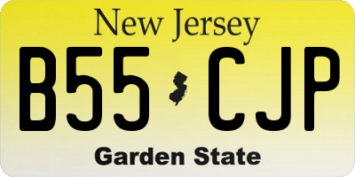 NJ license plate B55CJP