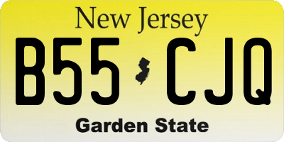 NJ license plate B55CJQ