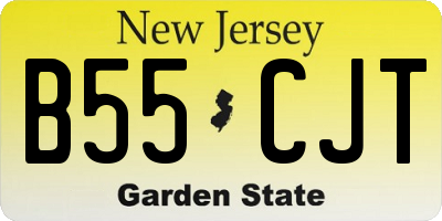 NJ license plate B55CJT